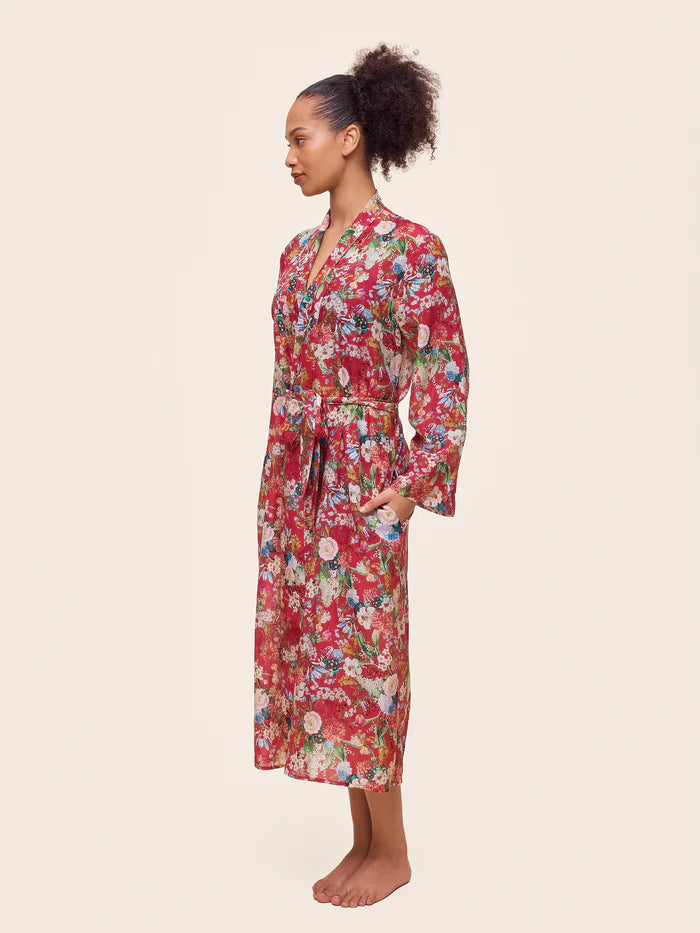 Papinelle - Holly Maxi Robe Cotton & Silk | Geranium
