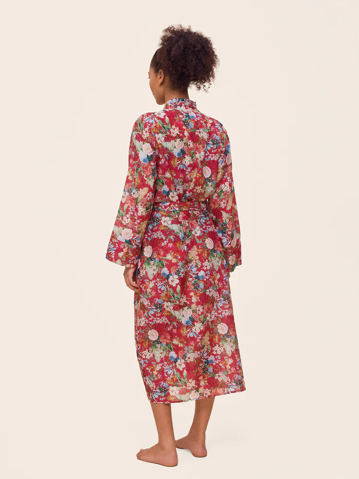 Papinelle - Holly Maxi Robe Cotton & Silk | Geranium