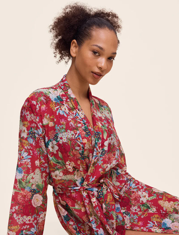 Papinelle - Holly Maxi Robe Cotton & Silk | Geranium