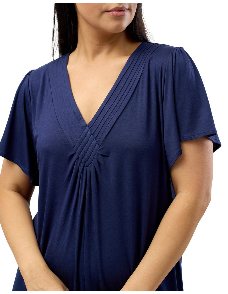 YUU - Diamond Pleat Nightie | Navy