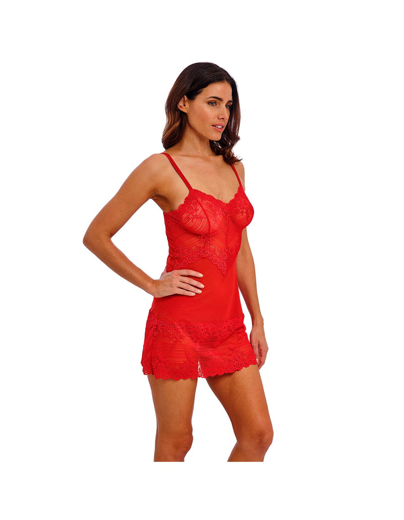 Wacoal - Embrace Lace Chemise | Equestrian Red