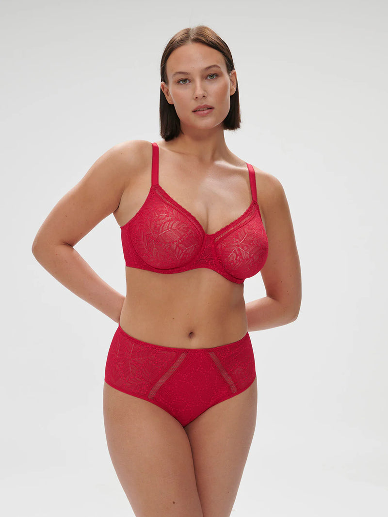 Simone Perele - Comete Plunging Moulded Underwired Bra | Ruby Pink