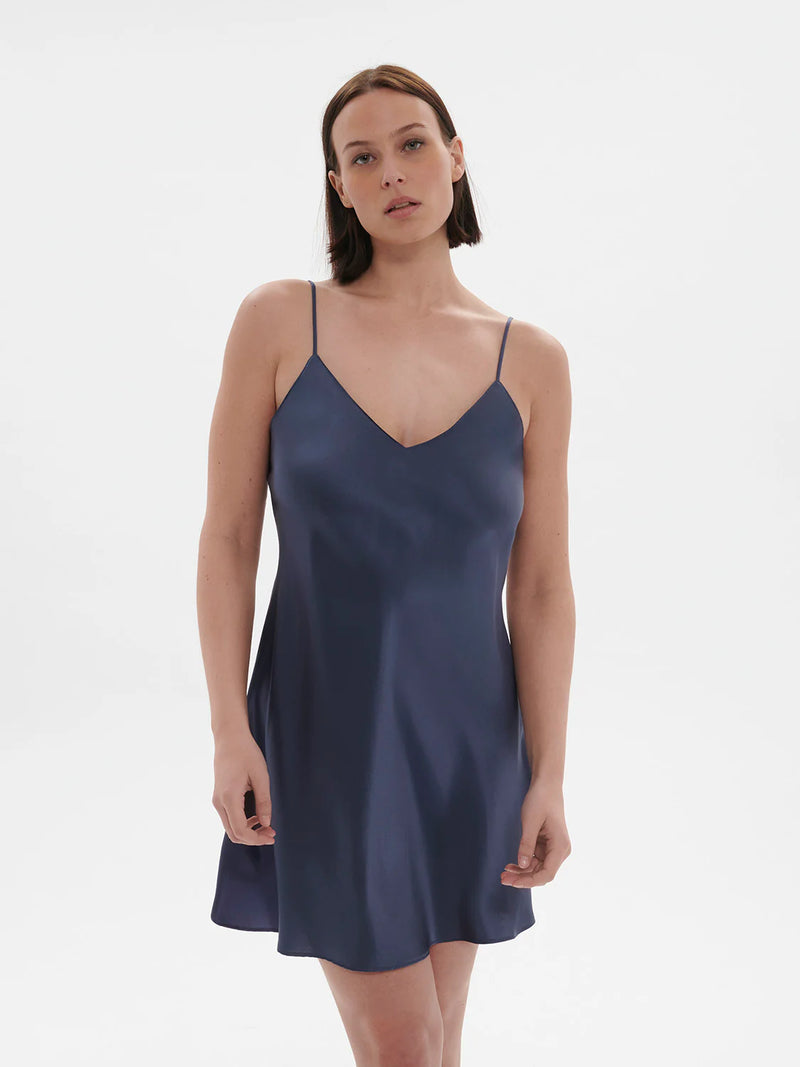 Simone Perele - Dream Silk Chemise|Cinder Blue