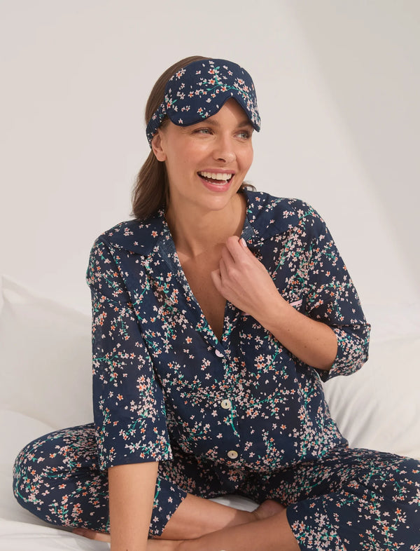 Papinelle - Cheri Blossom Crop Pj Set | Navy