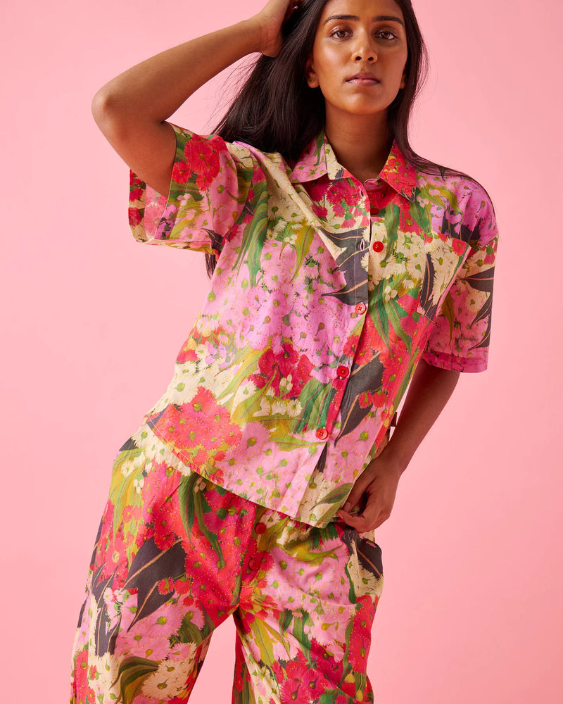Kip & Co - Australian Bush Blossom Short Sleeve Shirt & Pant