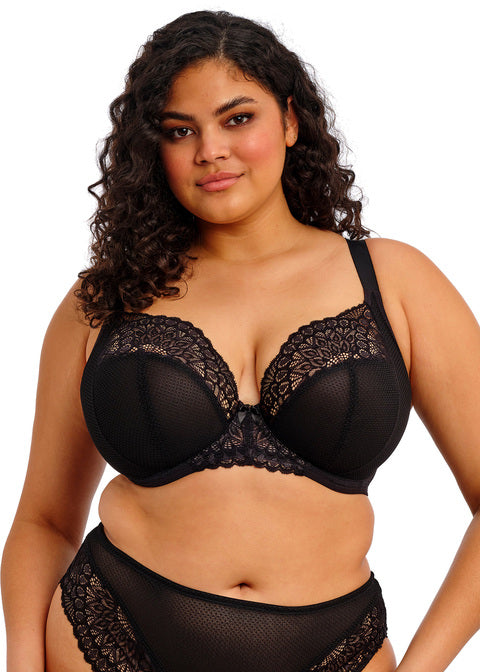Elomi - Tiernie Underwire  Plunge Bra | Black