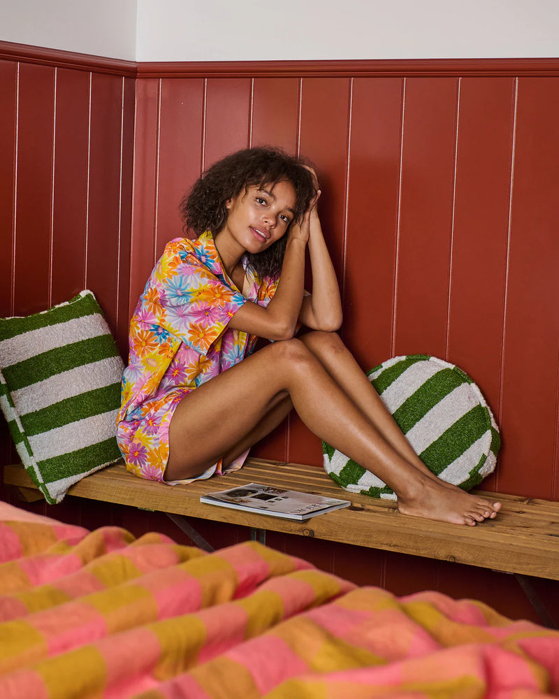 Kip & Co - Organic Cotton Short Sleeve Shirt & Short  PJ Set | Petal Power