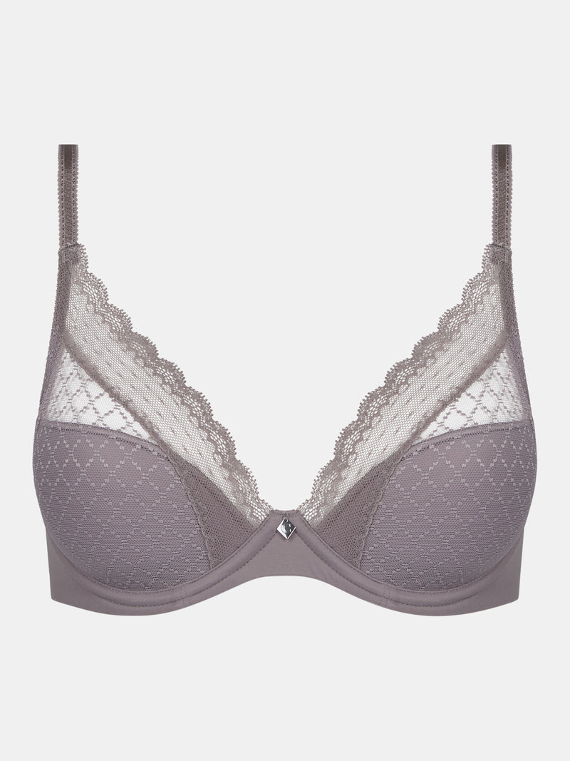 Chantelle - Norah Chic Plunge T-shirt Bra | Bronzed Taupe