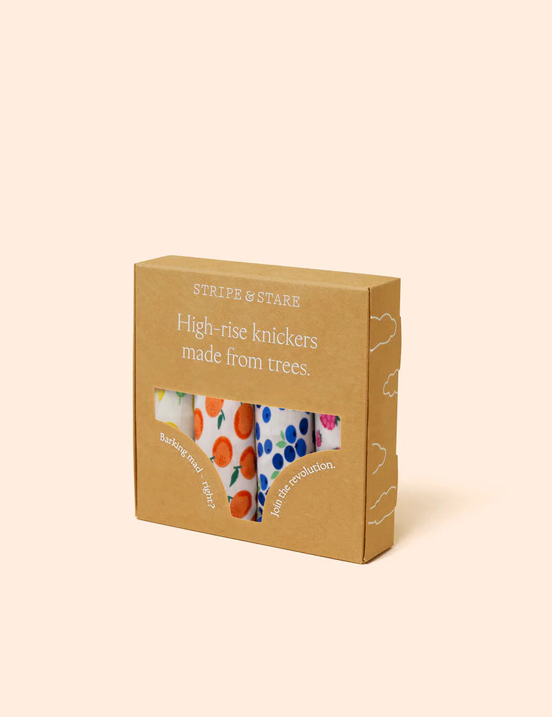 Stripe & Stare - High-Rise Knickers Four Pack | Fruit Smoothie