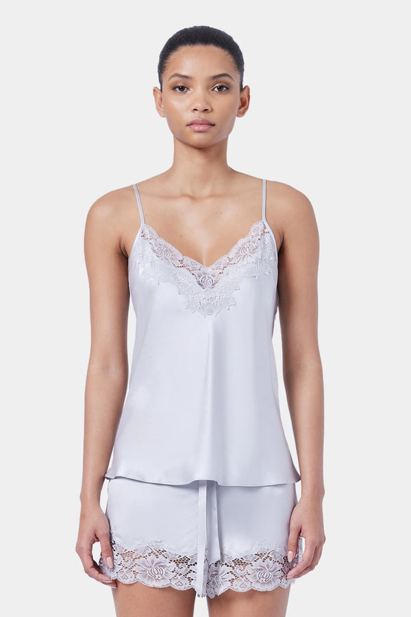 Ginia - Silk Lace Cami | Silver
