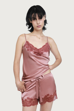 Ginia - Silk Lace Short | Mauve