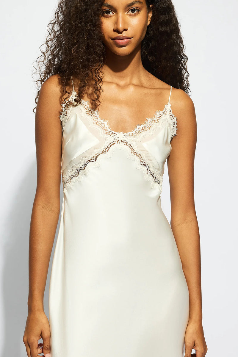 Ginia - Billie Silk  Slip | Cream