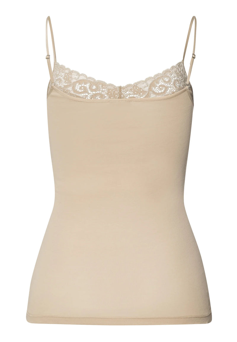 Hanro Celia Hanro - Cotton Seamless Spaghetti Singlet – Peachie Lingerie