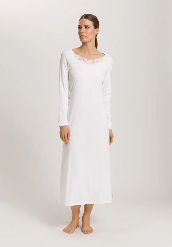 Hanro - Kalea Nw-Long Sleeve Nightdress 130cm | Off White