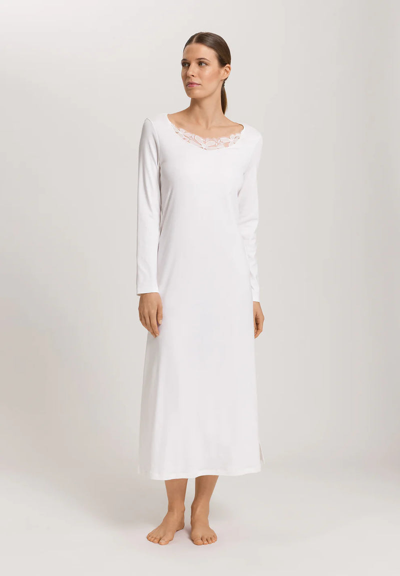 Hanro - Kalea Nw-Long Sleeve Nightdress 130cm | Off White