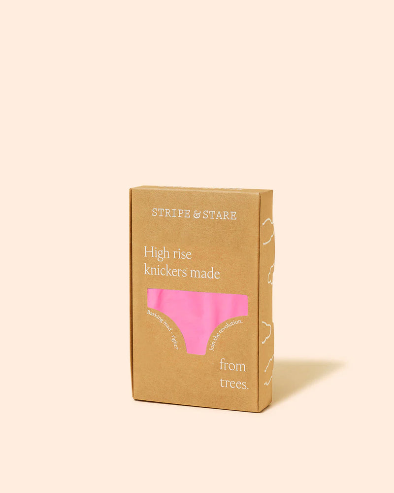 Stripe & Stare - High Rise Knicker | Hot Pink