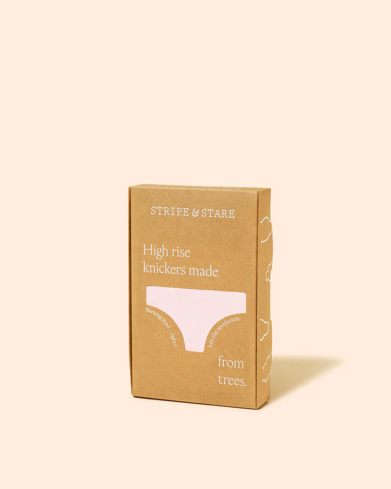 Stripe & Stare - High Rise Knicker | Pink-a-boo