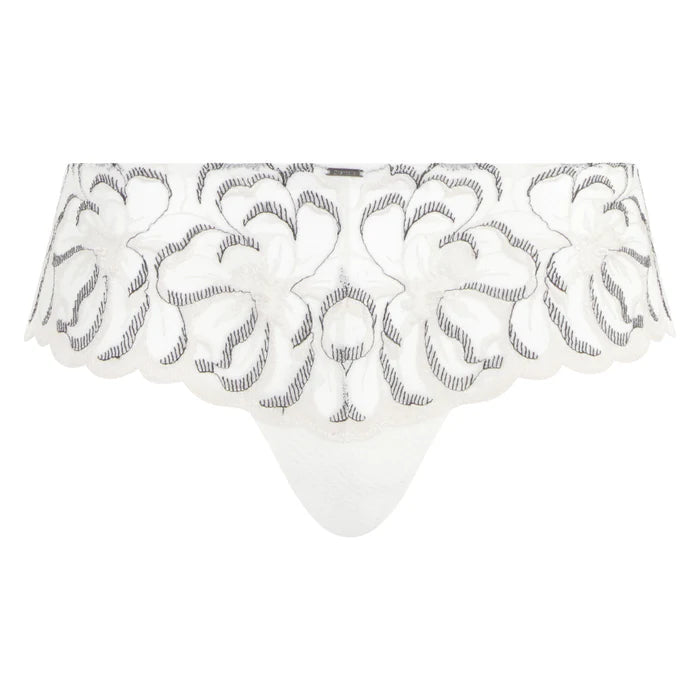 Chantelle - Fleurs Shorty Brief | Milk/Black