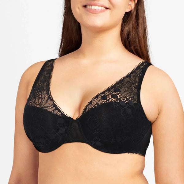 Chantelle - Day to Night Spacer  Plunge Wired Bra | Black