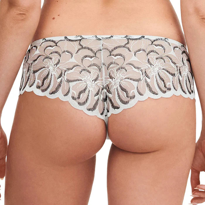 Chantelle - Fleurs Shorty Brief | Milk/Black