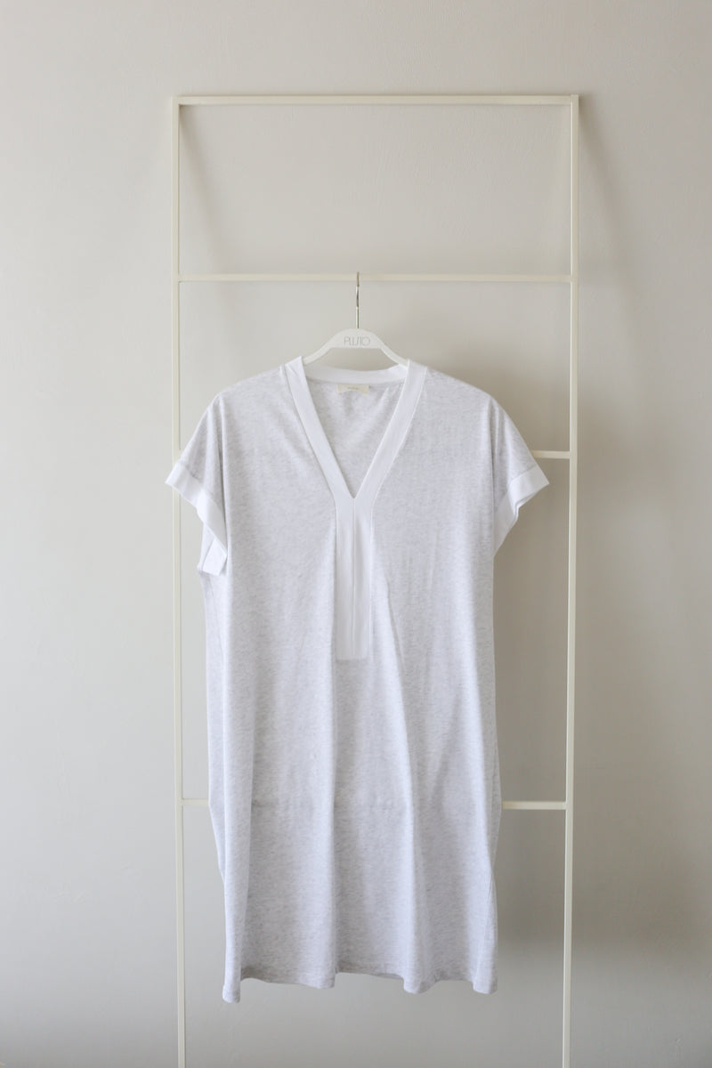 Pluto - Kato Cotton Nightgown | Grey Chine