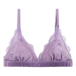 Love Stories - Love Lace Delicate Triangle  Bralette | Lilac