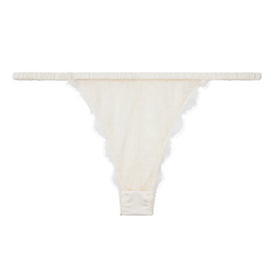 Love Stories - Charlotte Tanga Style Satin Brief | Off White