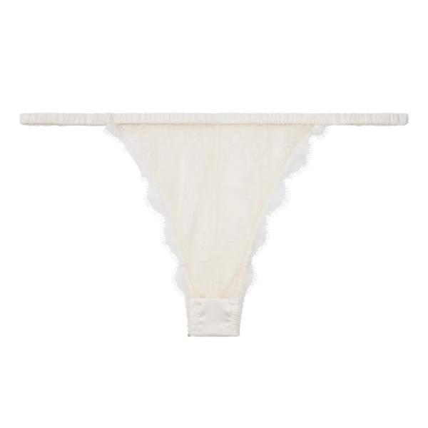 Love Stories - Charlotte Tanga Style Satin Brief | Off White