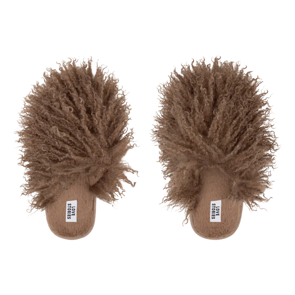 Love Stories - Furry Slippers | Brown