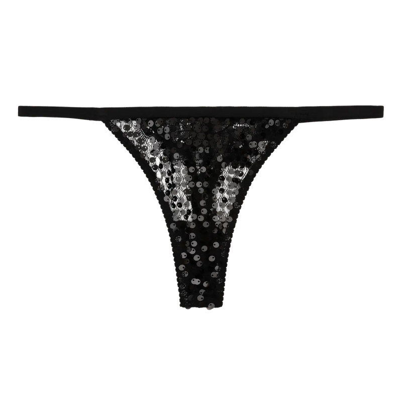 Love Stories - Roomservice Elegant String Briefs | Black