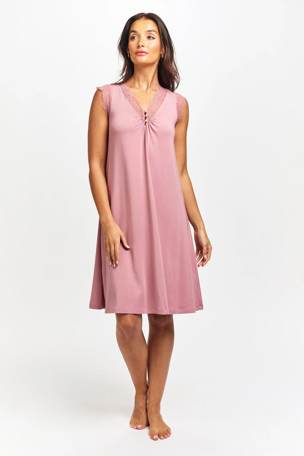 Love & Lustre - Butterfly Short Sleeve Nightie | Mulberry