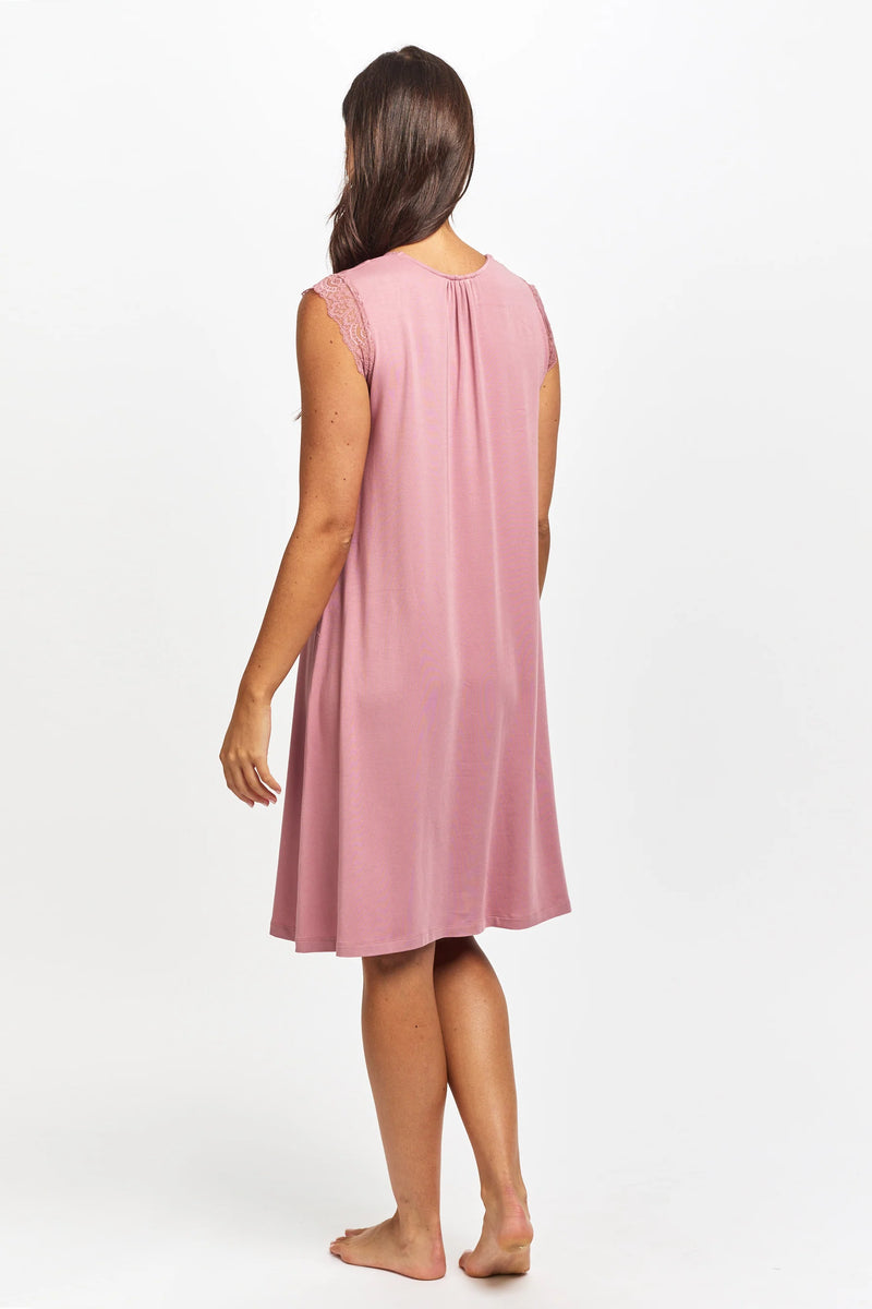 Love & Lustre - Butterfly Short Sleeve Nightie | Mulberry