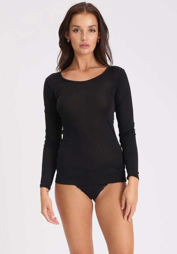 Love & Lustre - Silk Jersey Long Sleeve Top