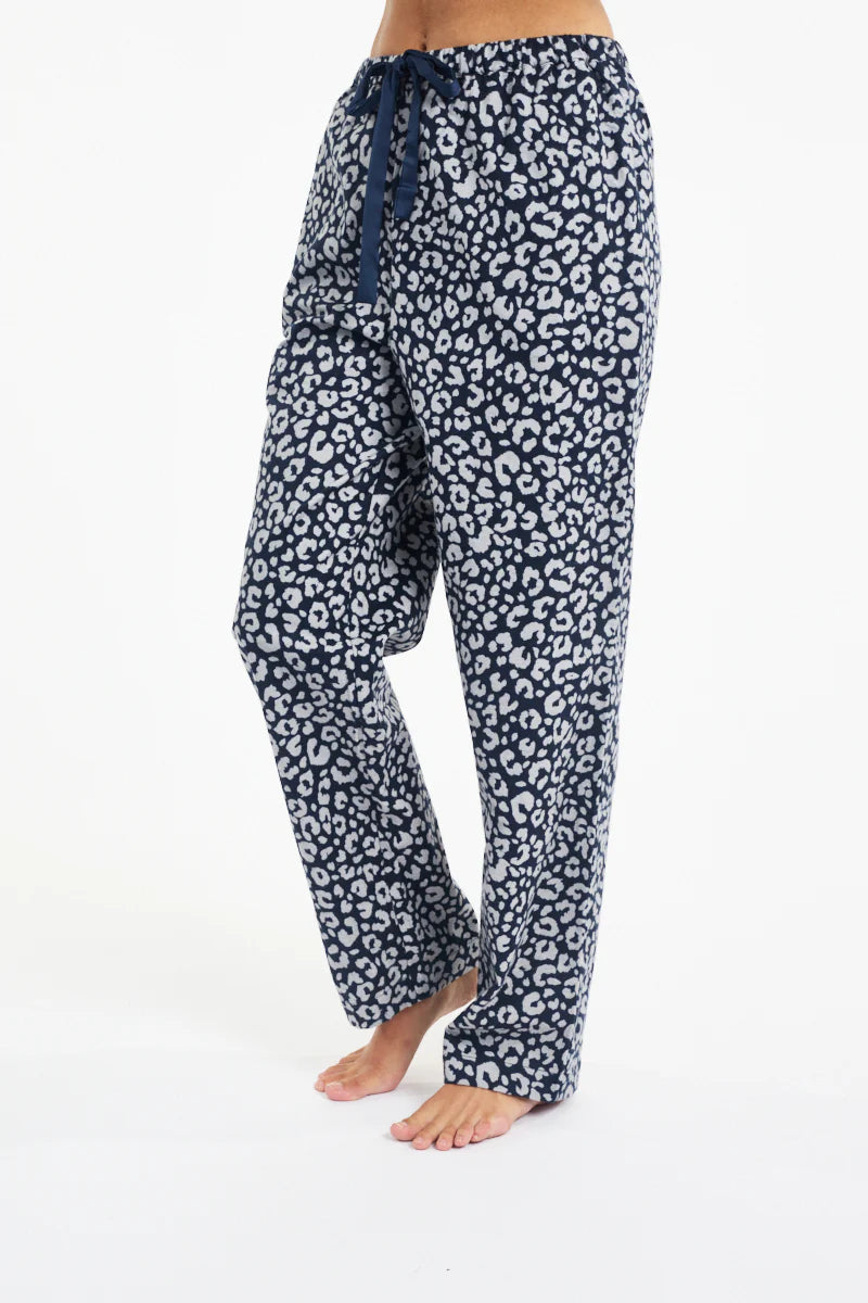 Morning Honey - Brush Cotton PJ Pant | Navy Animal