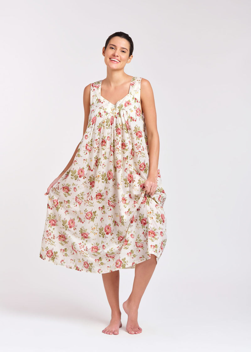 Arabella - Printed V-Neck Cotton Nightie