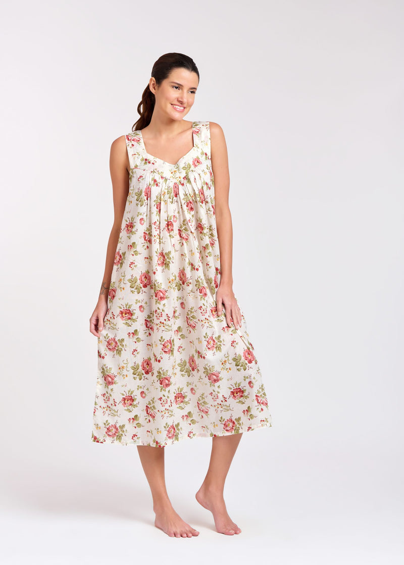 Arabella - Printed V-Neck Cotton Nightie