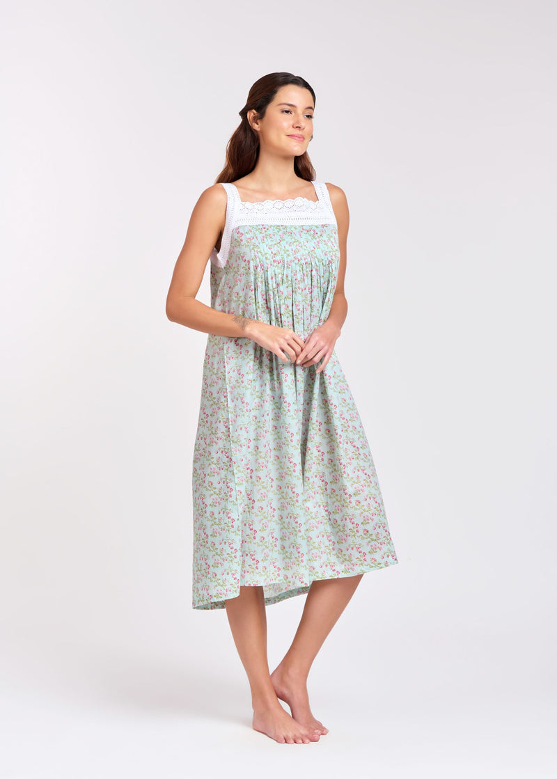 Arabella - Pin Tucked Lace  Cotton Nightie