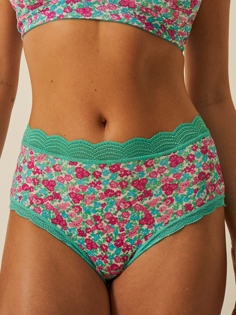 Stripe & Stare - High Rise Knicker | Neon Meadow