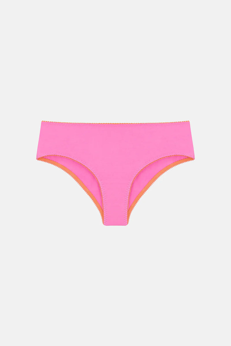 Dora Larsen - Millie Organic Cotton High Waisted Knicker | Bright Pink