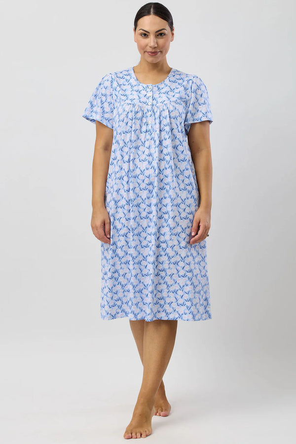 Schrank - Daisies Short Sleeve Cotton Nightie