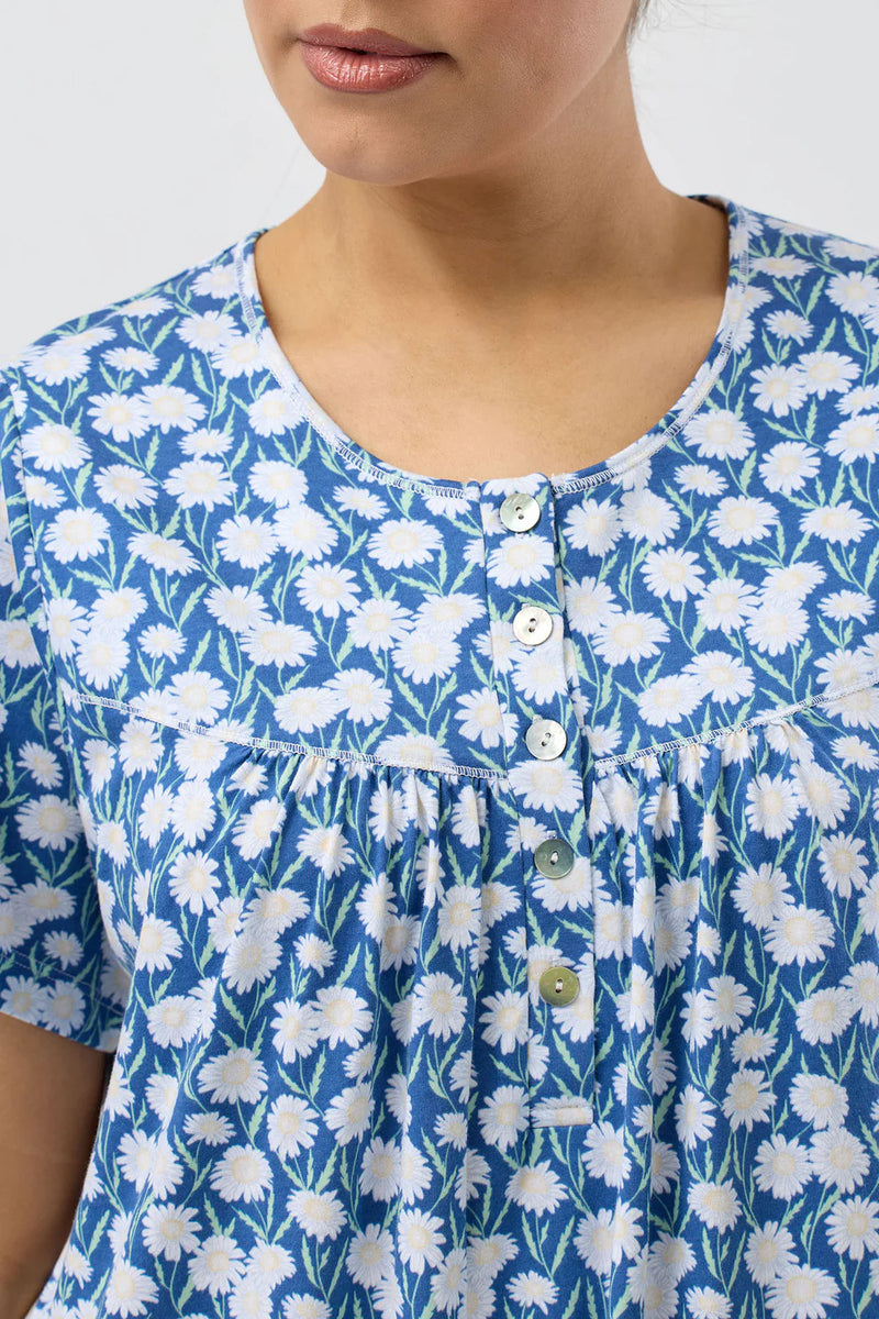 Schrank - Daisies Short Sleeve Cotton Nightie
