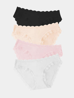 Stripe & Stare - Essentials Knicker Sand Four Pack | Multi