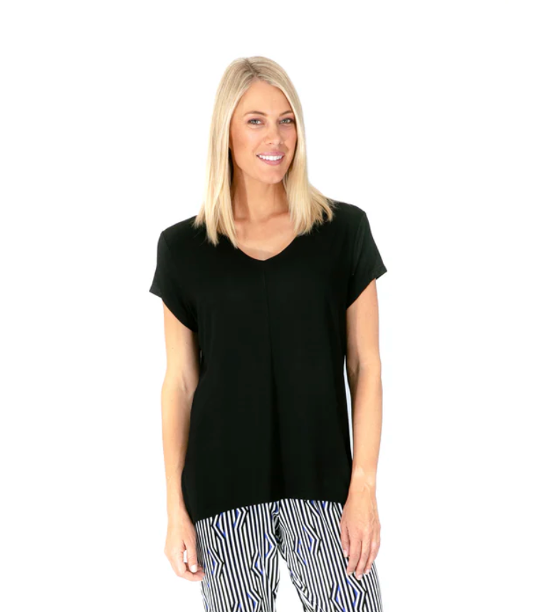 Billy Dream - Bamboo V Neck Short Sleeve Top