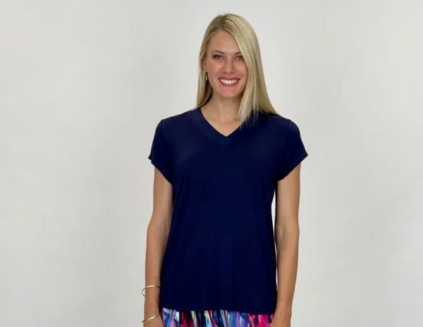 Billy Dream - Bamboo V Neck Short Sleeve Top