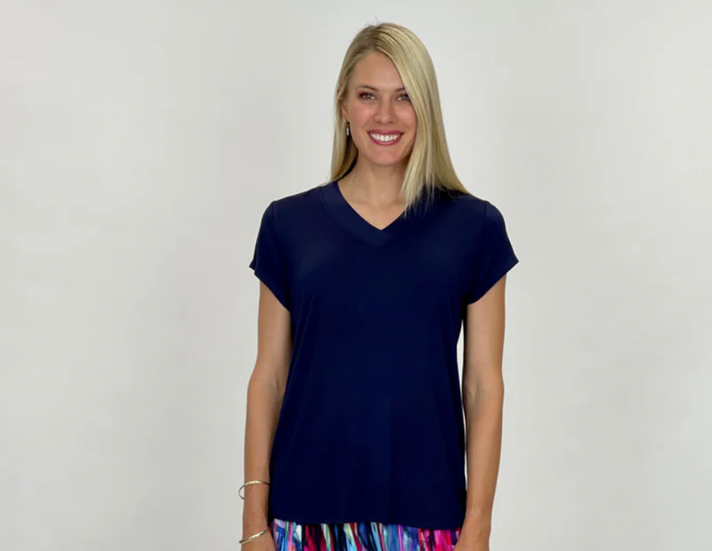 Billy Dream - Bamboo V Neck Short Sleeve Top
