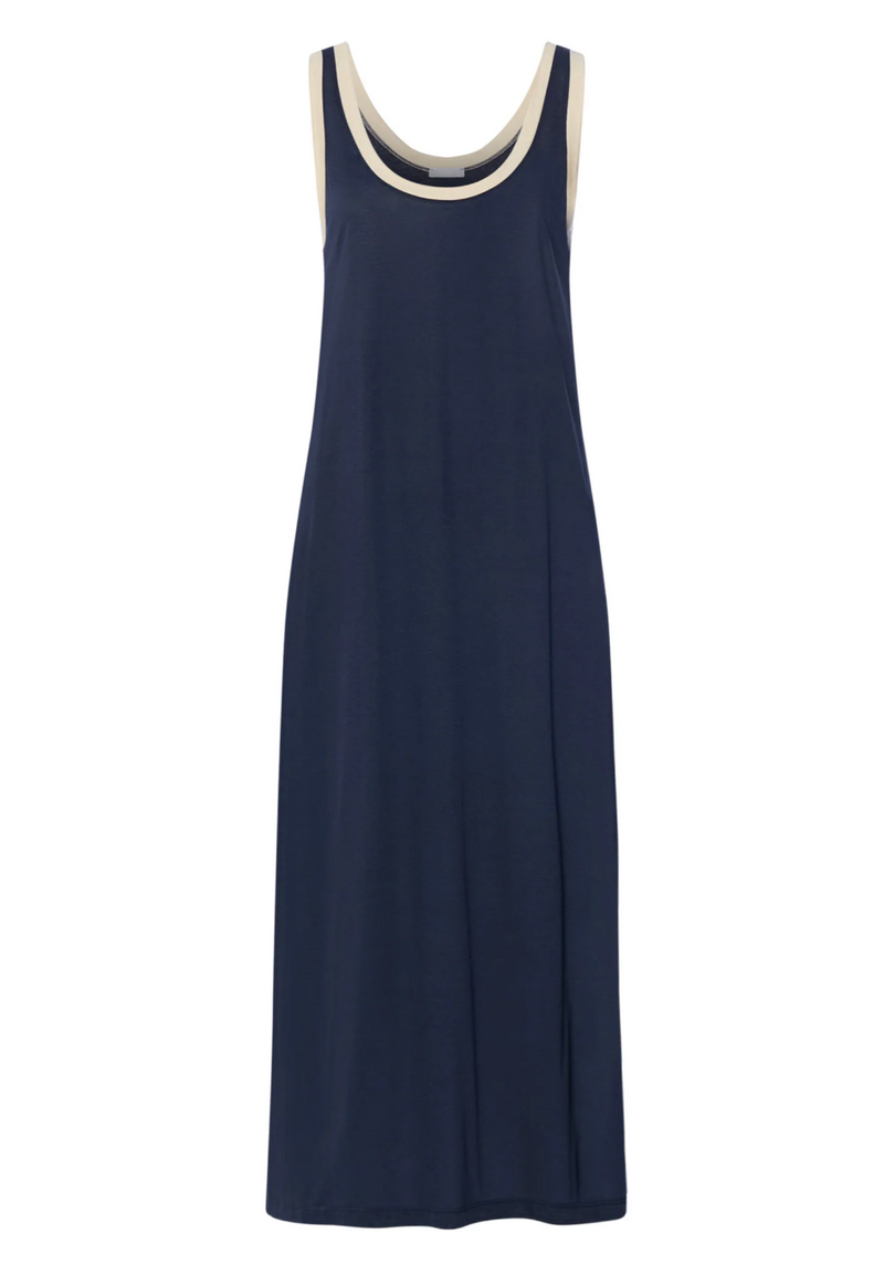 Hanro - Laura Cotton and TENCEL™ Tank Nightgown | Navy – Peachie Lingerie