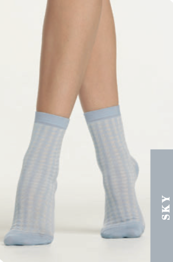 Levante - Daria Houndstooth  Crew Sock