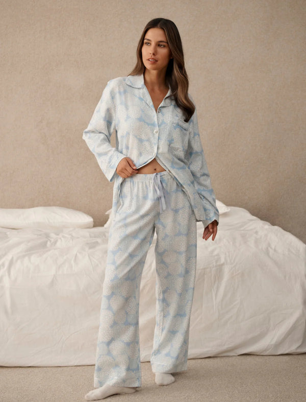 Papinelle - SnowBall Cozy Full Length PJ Set | Winter Blue