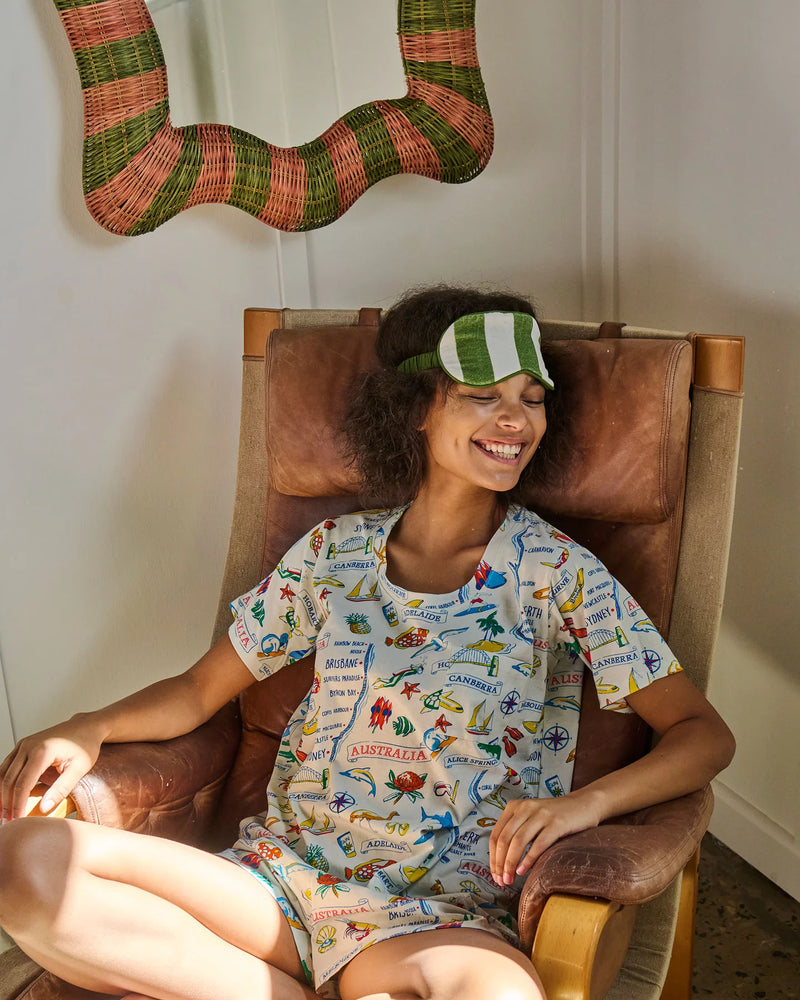 Kip & Co - Aussie Road Trip Short Cotton PJ Set