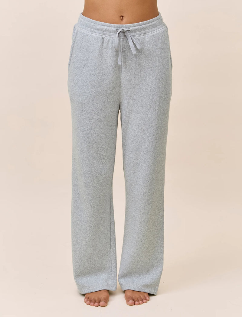 Papinelle - So Soft Fleecy Straight Leg Pant | Grey Marle